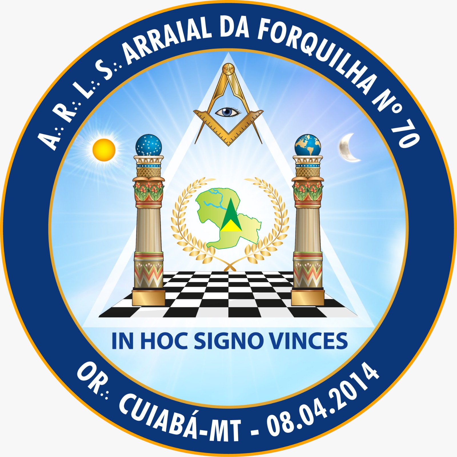 Logo A∴R∴L∴S∴ Arraial da Forquilha Nº 70