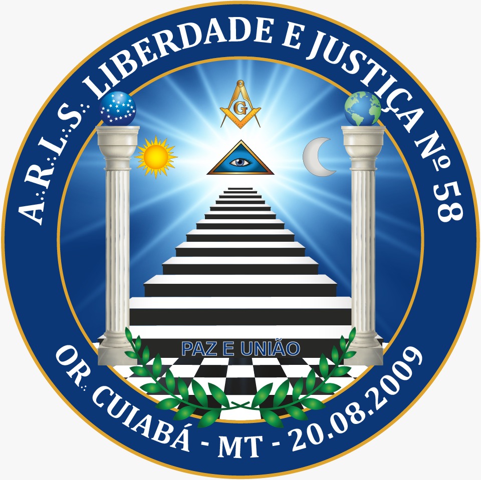 Logo A∴R∴L∴S∴ Liberdade e Justiça Nº 58